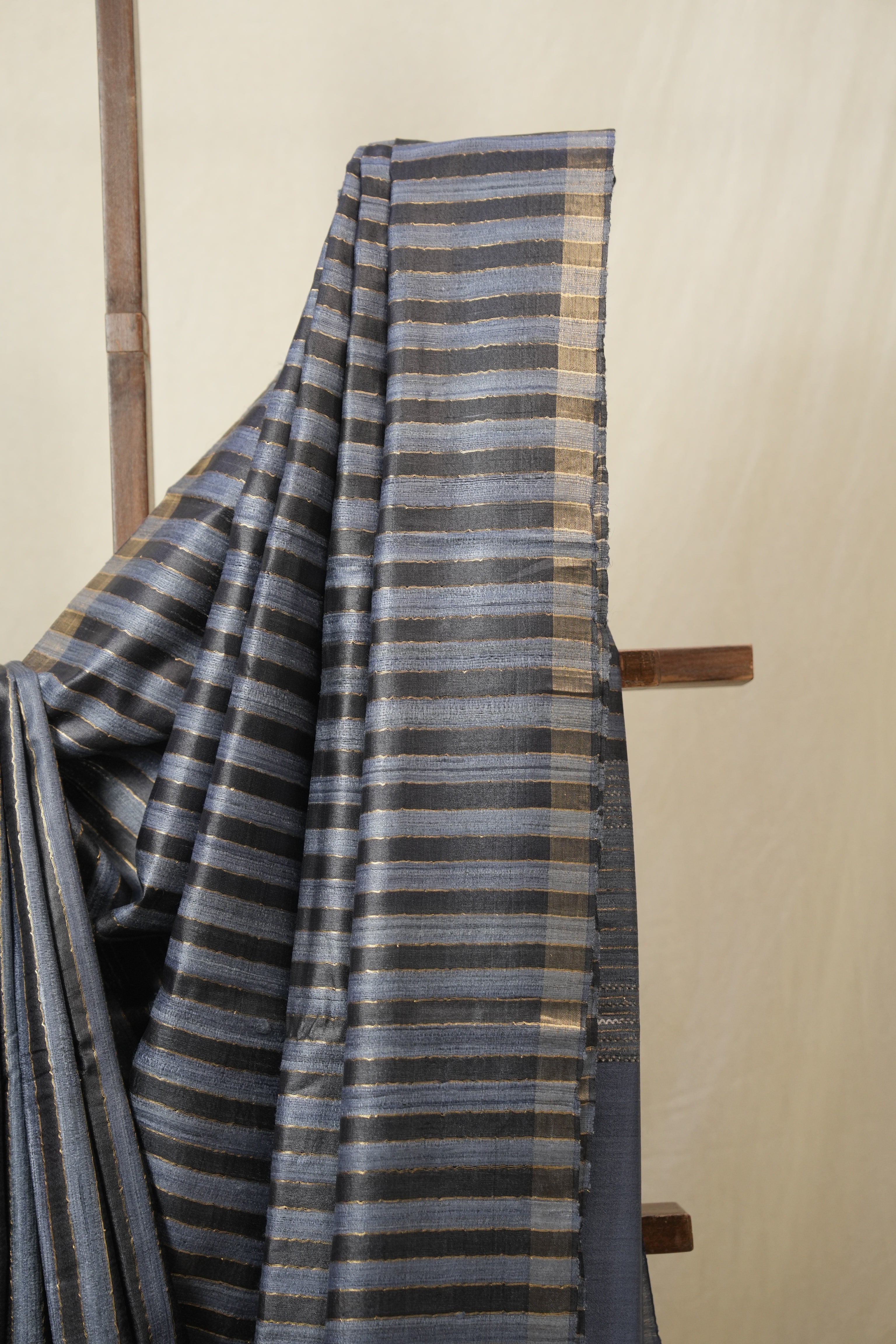 Blue Tussar Silk Saree - SRBTSS1793