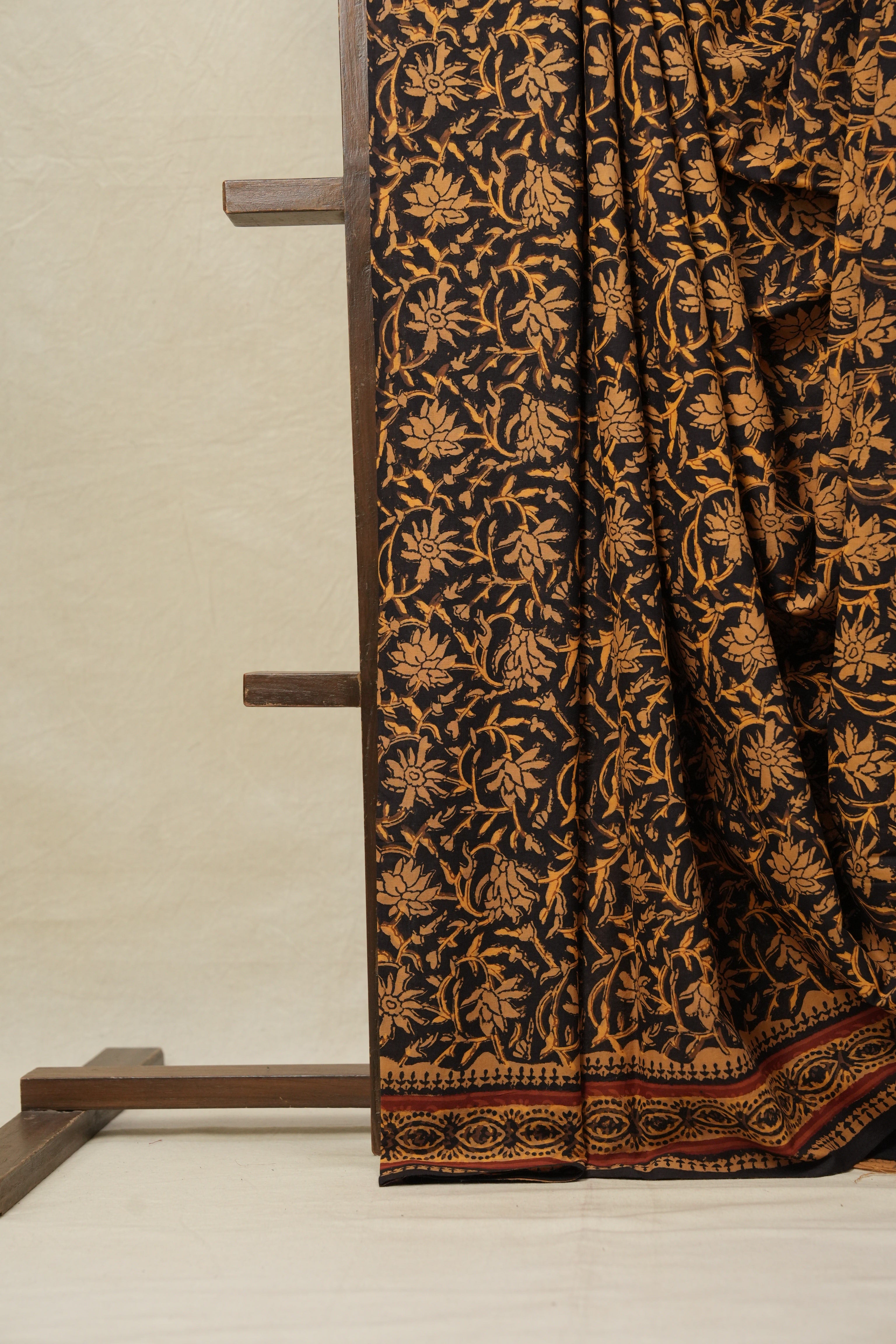 Black HBP Cotton Saree-SRBCS2165