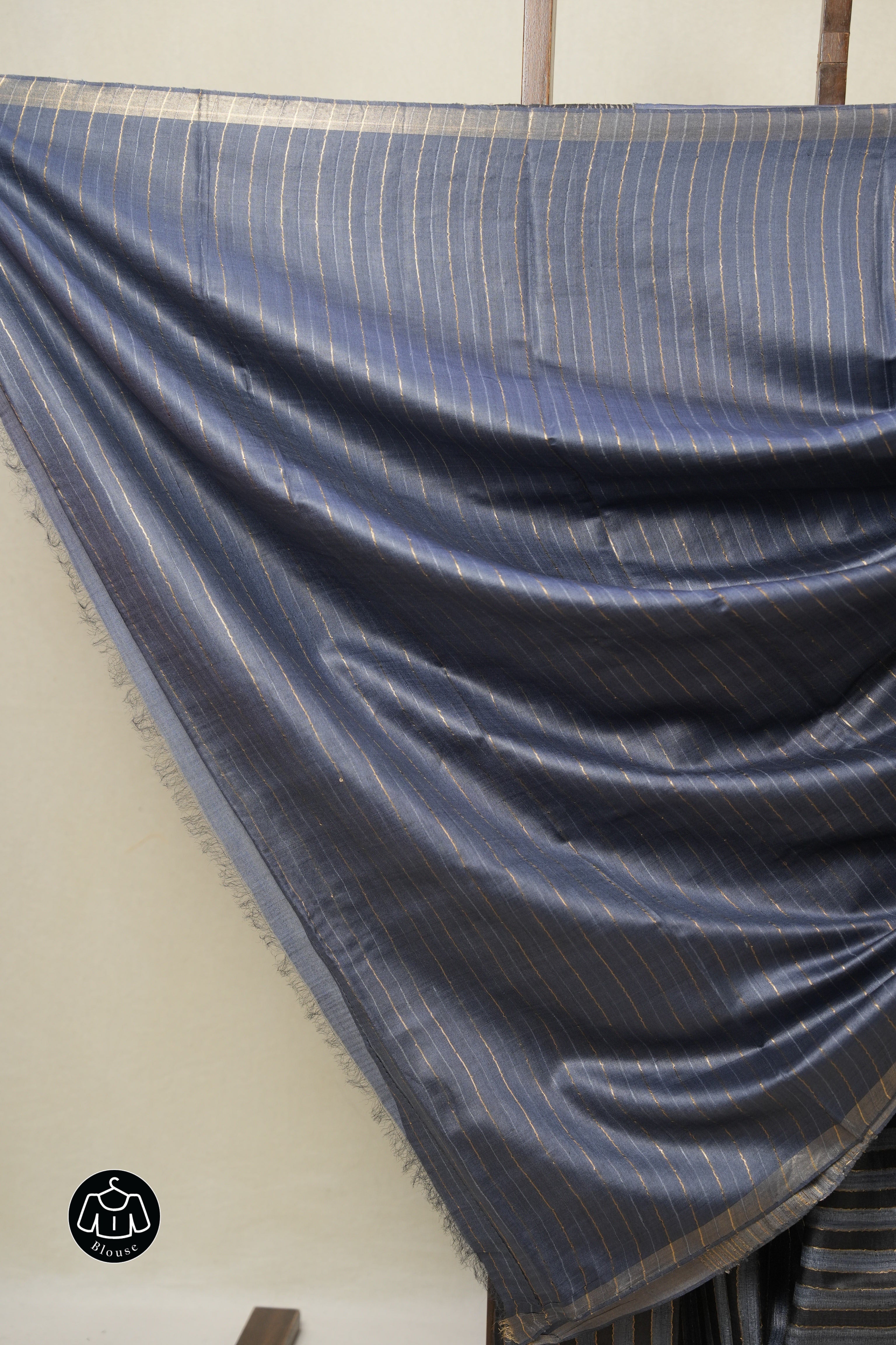 Blue Tussar Silk Saree - SRBTSS1793