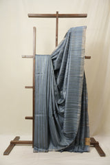 Blue Tussar Silk Saree - SRBTSS1799