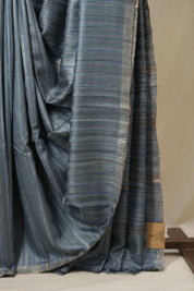 Blue Tussar Silk Saree - SRBTSS1799