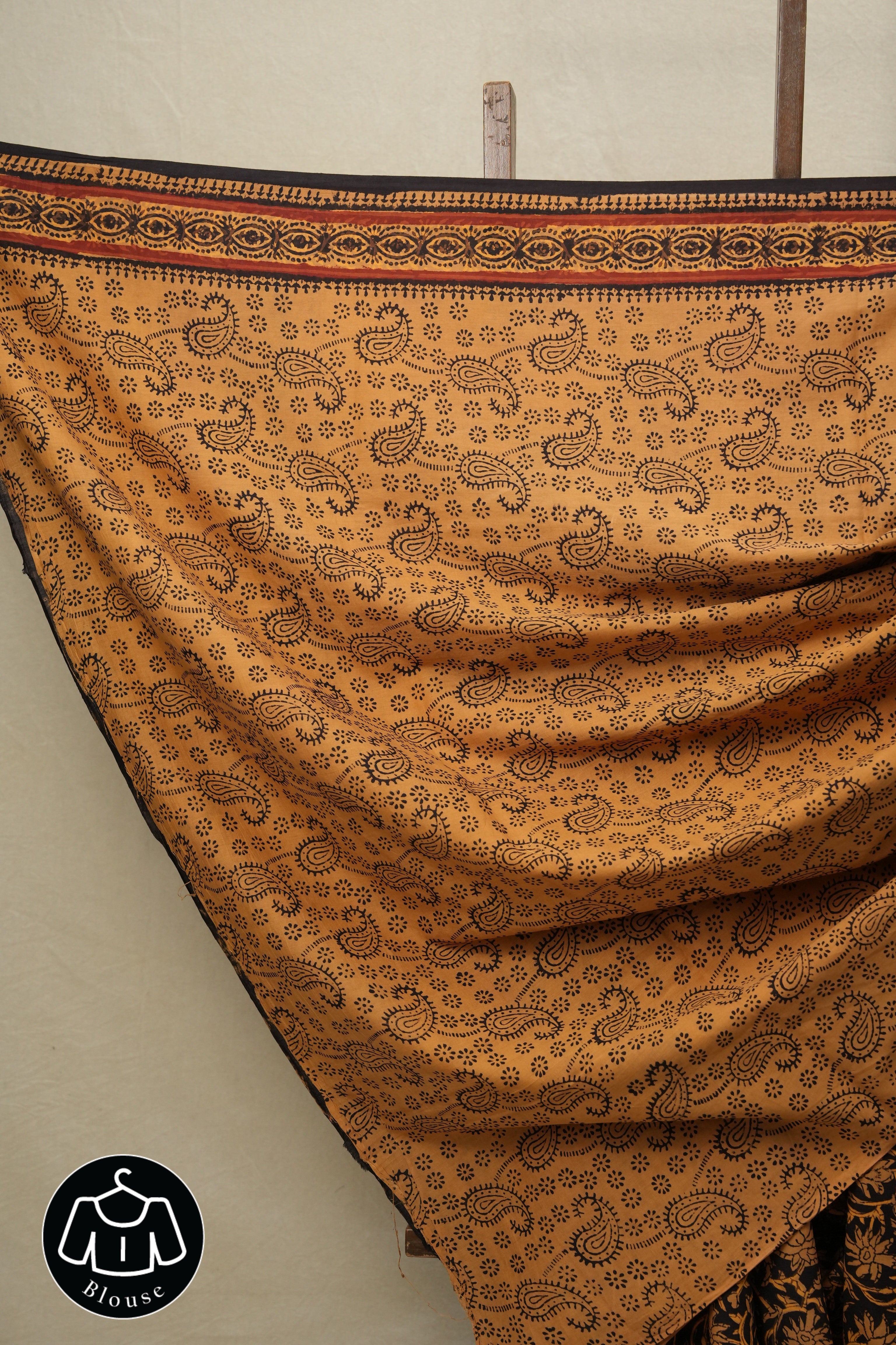 Black HBP Cotton Saree-SRBCS2165