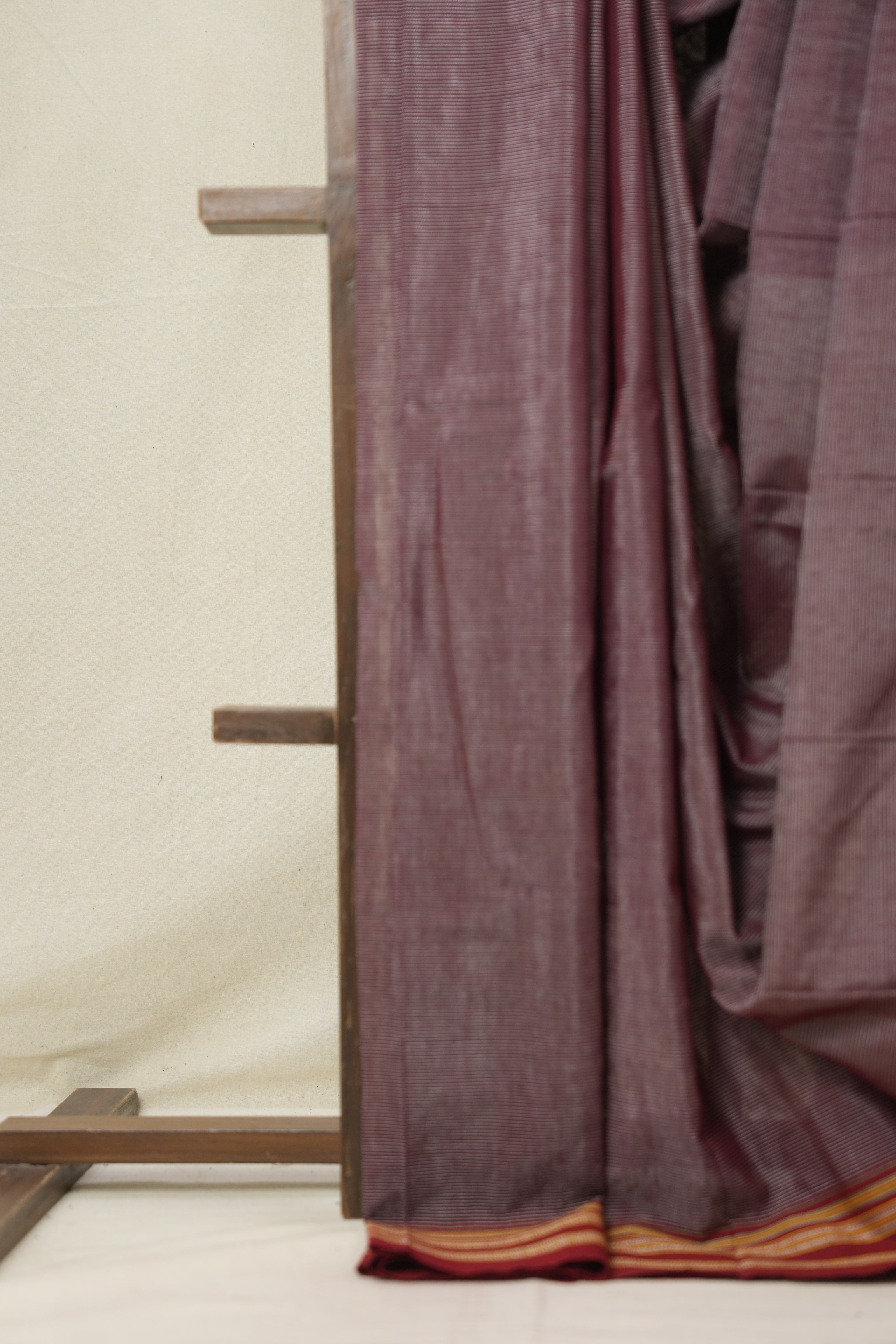 Maroon Cotton Ilkal Saree - SRMCIS884
