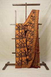 Black HBP Cotton Saree-SRBCS2143