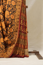 Black HBP Cotton Saree-SRBCS2143
