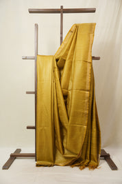 Mustard Tussar Silk Saree - SRMTSS1797
