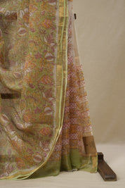 Mint Green HBP Kota Doria Saree - SRMGKDS250