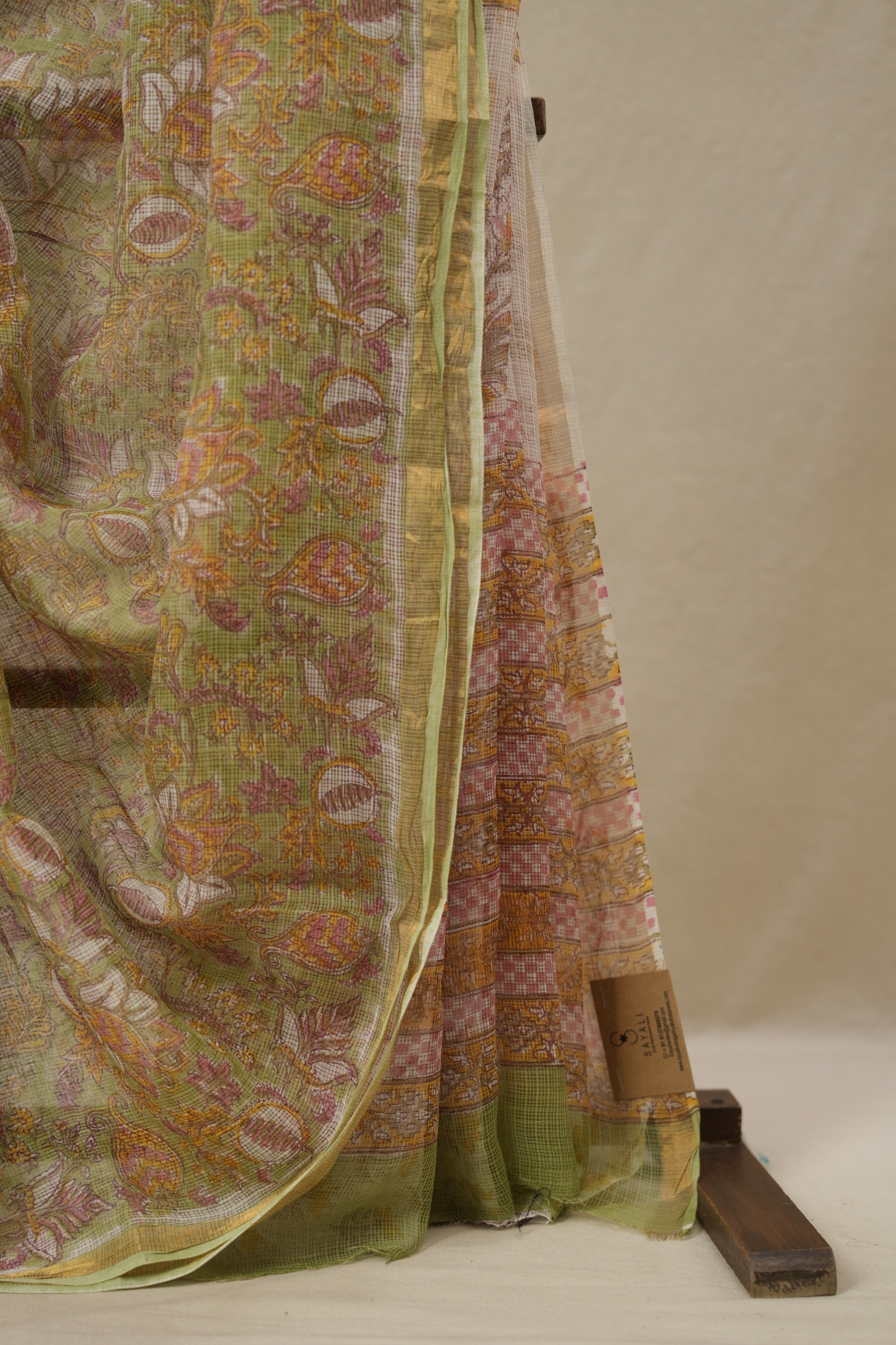 Mint Green HBP Kota Doria Saree - SRMGKDS250