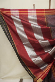Maroon Cotton Ilkal Saree - SRMCIS884