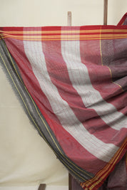 Maroon Cotton Ilkal Saree - SRMCIS884
