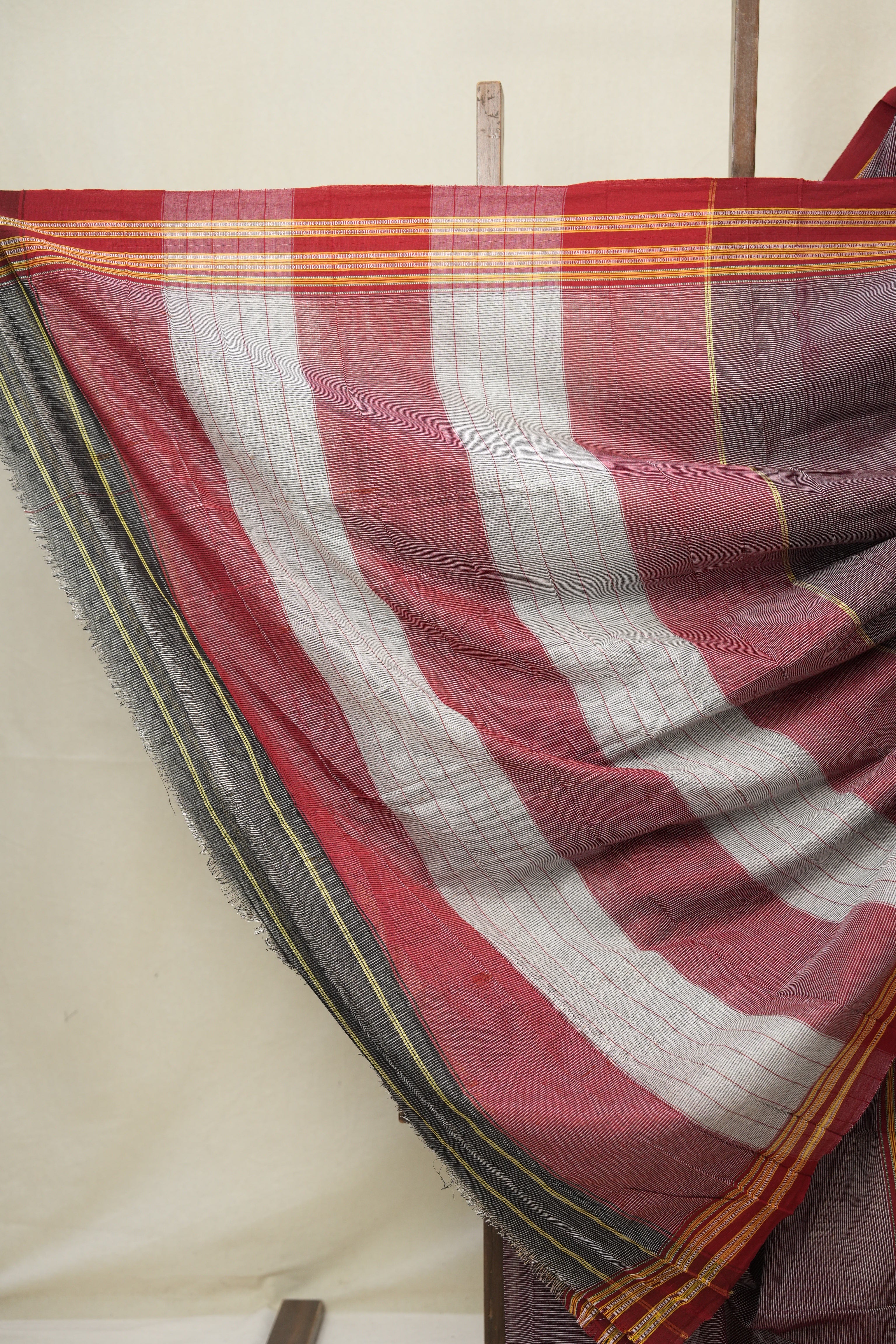 Maroon Cotton Ilkal Saree - SRMCIS884