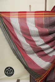 Maroon Cotton Ilkal Saree - SRMCIS884