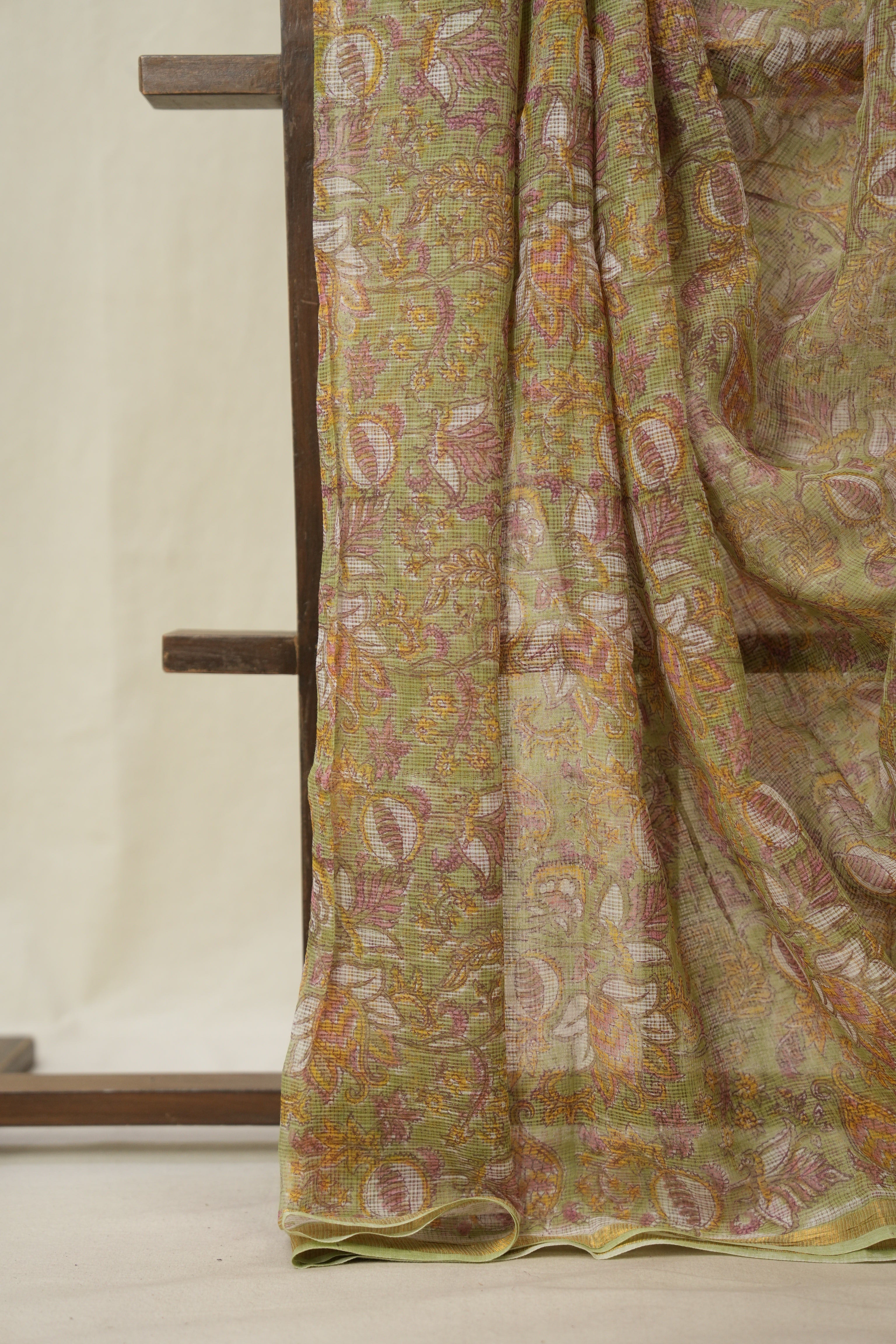 Mint Green HBP Kota Doria Saree - SRMGKDS250