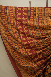 Black HBP Cotton Saree-SRBCS2143