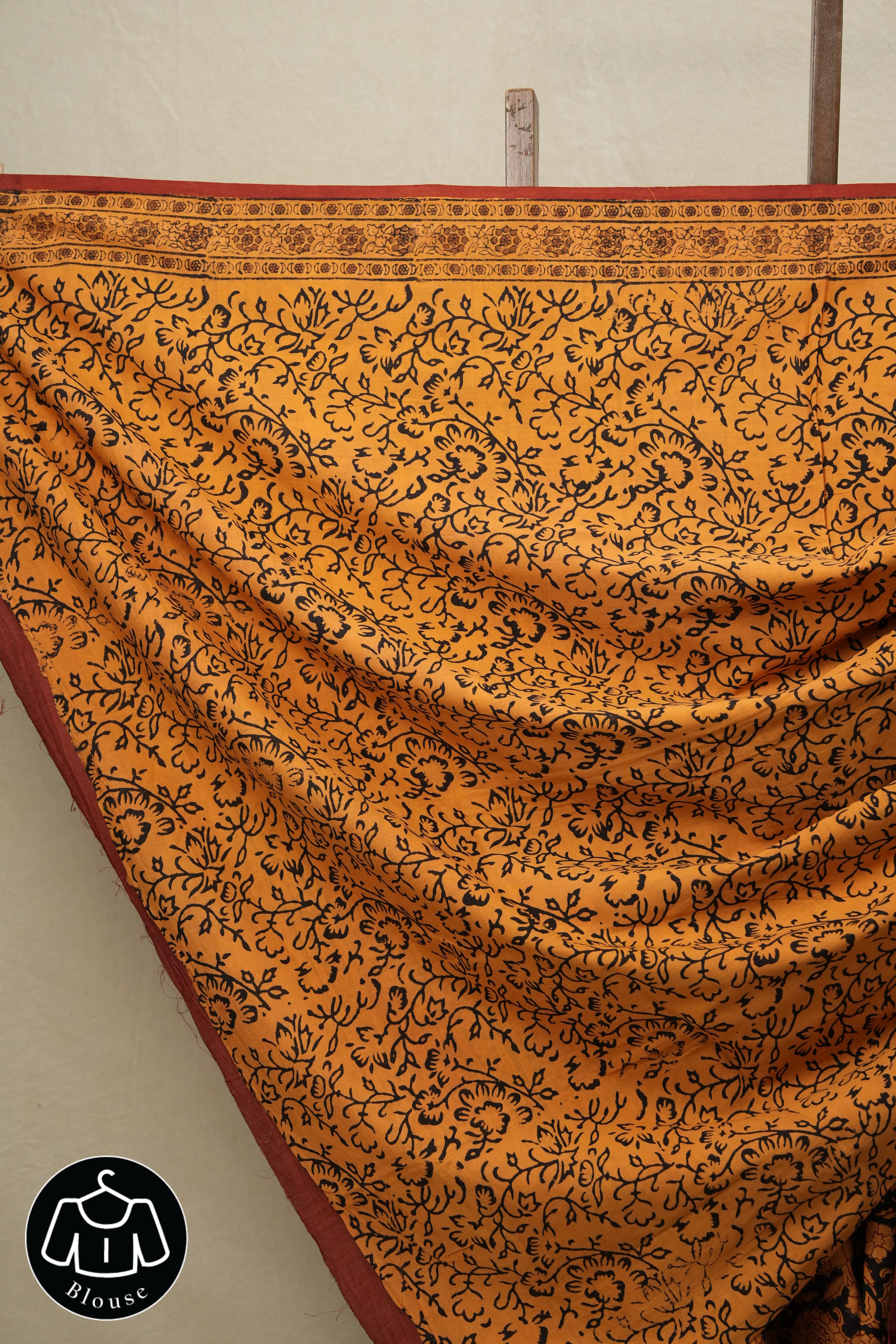 Black HBP Cotton Saree-SRBCS2143