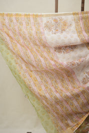 Mint Green HBP Kota Doria Saree - SRMGKDS250