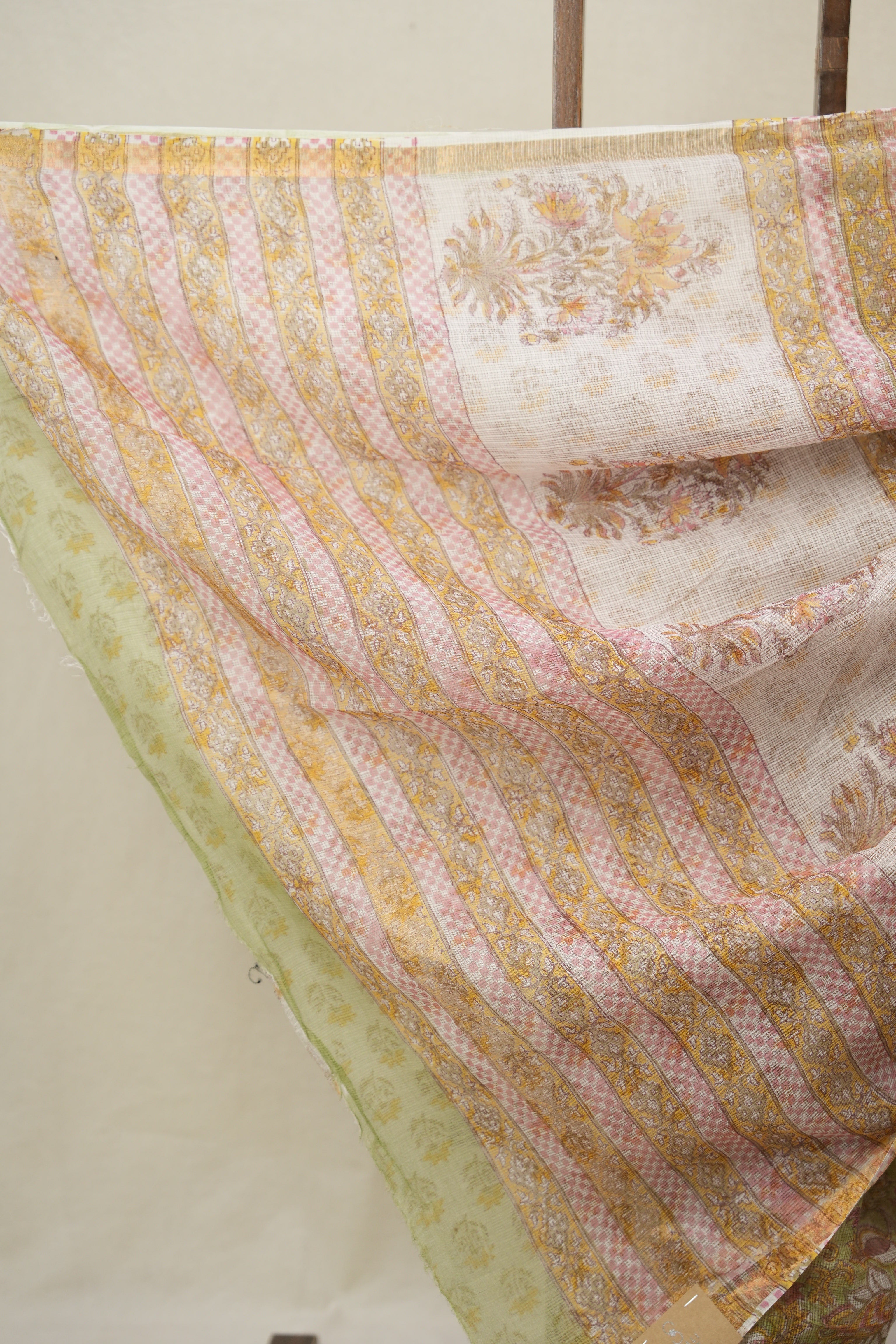 Mint Green HBP Kota Doria Saree - SRMGKDS250