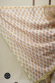 Mint Green HBP Kota Doria Saree - SRMGKDS250