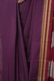 Pink Purple Cotton Ilkal Saree - SRPPCIS885