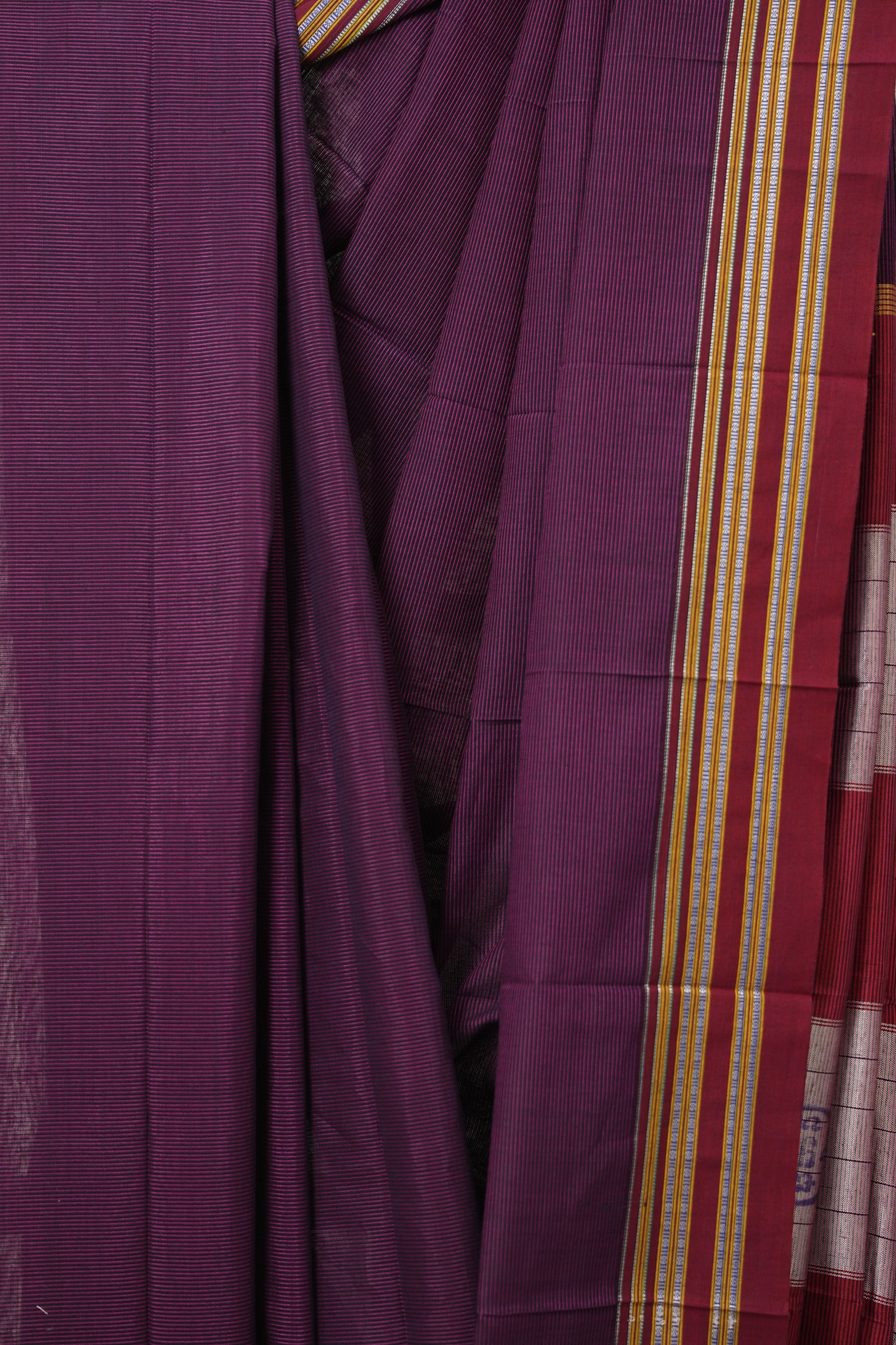 Pink Purple Cotton Ilkal Saree - SRPPCIS885