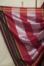 Pink Purple Cotton Ilkal Saree - SRPPCIS885