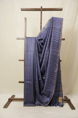 Blue Tussar Silk Saree - SRBTSS1796