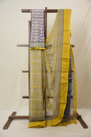 Yellow HBP Kota Doria Saree - SRYKDS243