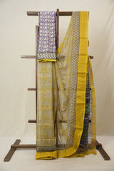 Yellow HBP Kota Doria Saree - SRYKDS243
