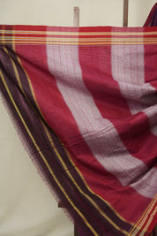 Pink Purple Cotton Ilkal Saree - SRPPCIS885