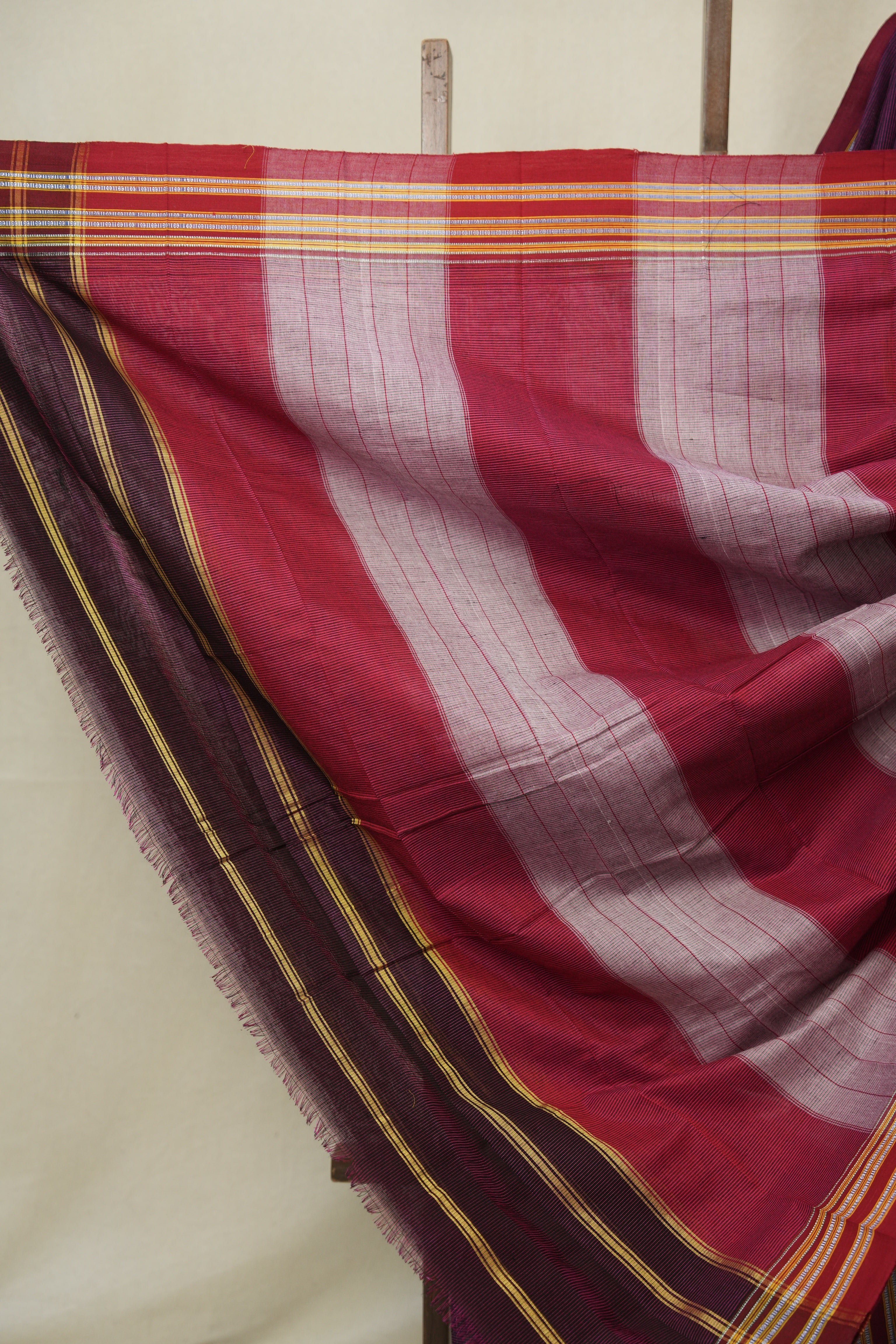 Pink Purple Cotton Ilkal Saree - SRPPCIS885