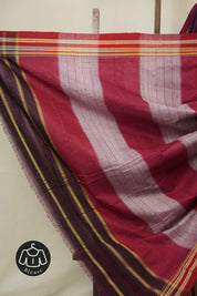 Pink Purple Cotton Ilkal Saree - SRPPCIS885