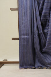 Blue Tussar Silk Saree - SRBTSS1796