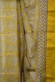 Yellow HBP Kota Doria Saree - SRYKDS243