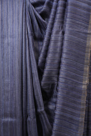 Blue Tussar Silk Saree - SRBTSS1796