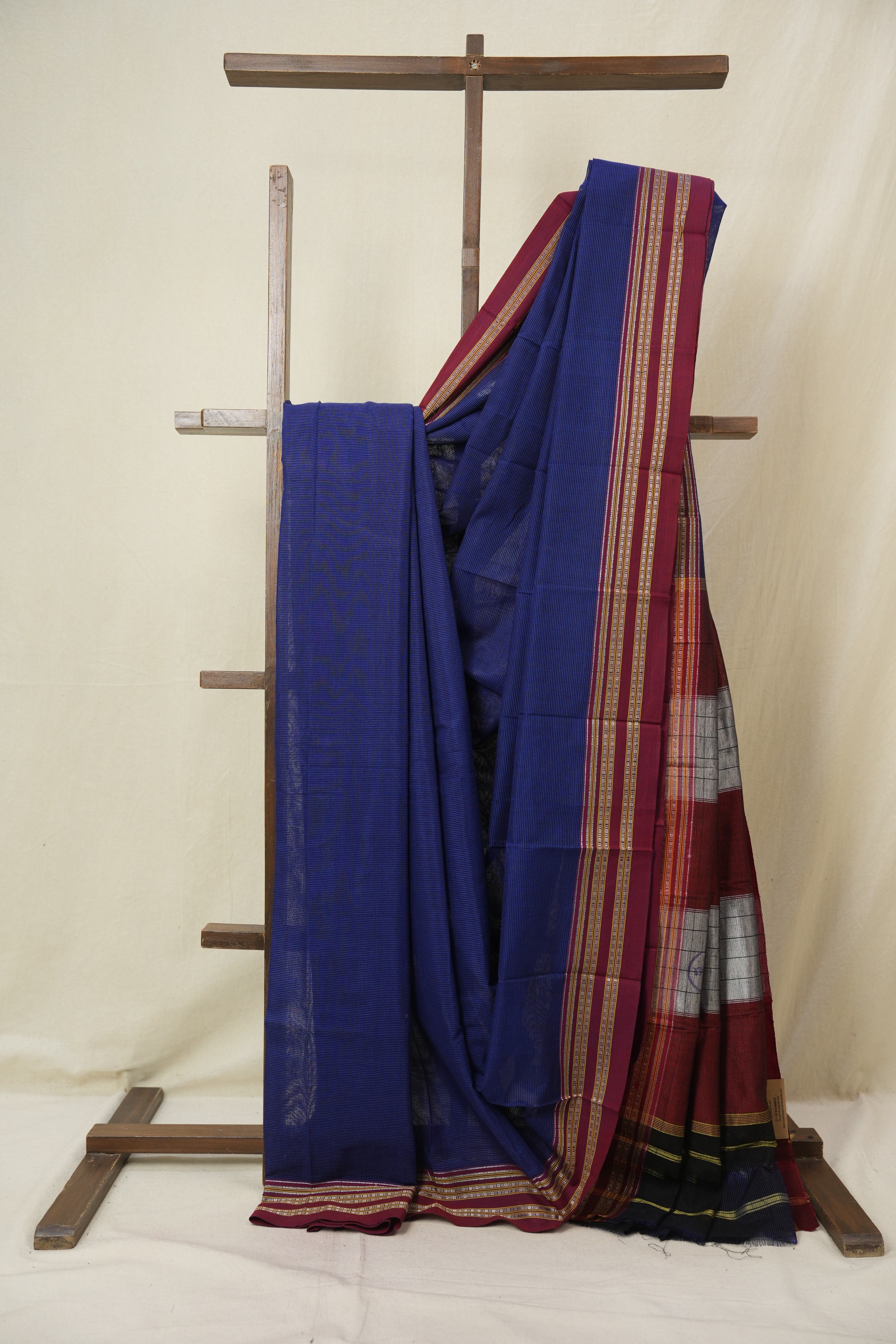 Blue Cotton Ilkal Saree - SRBCIS883
