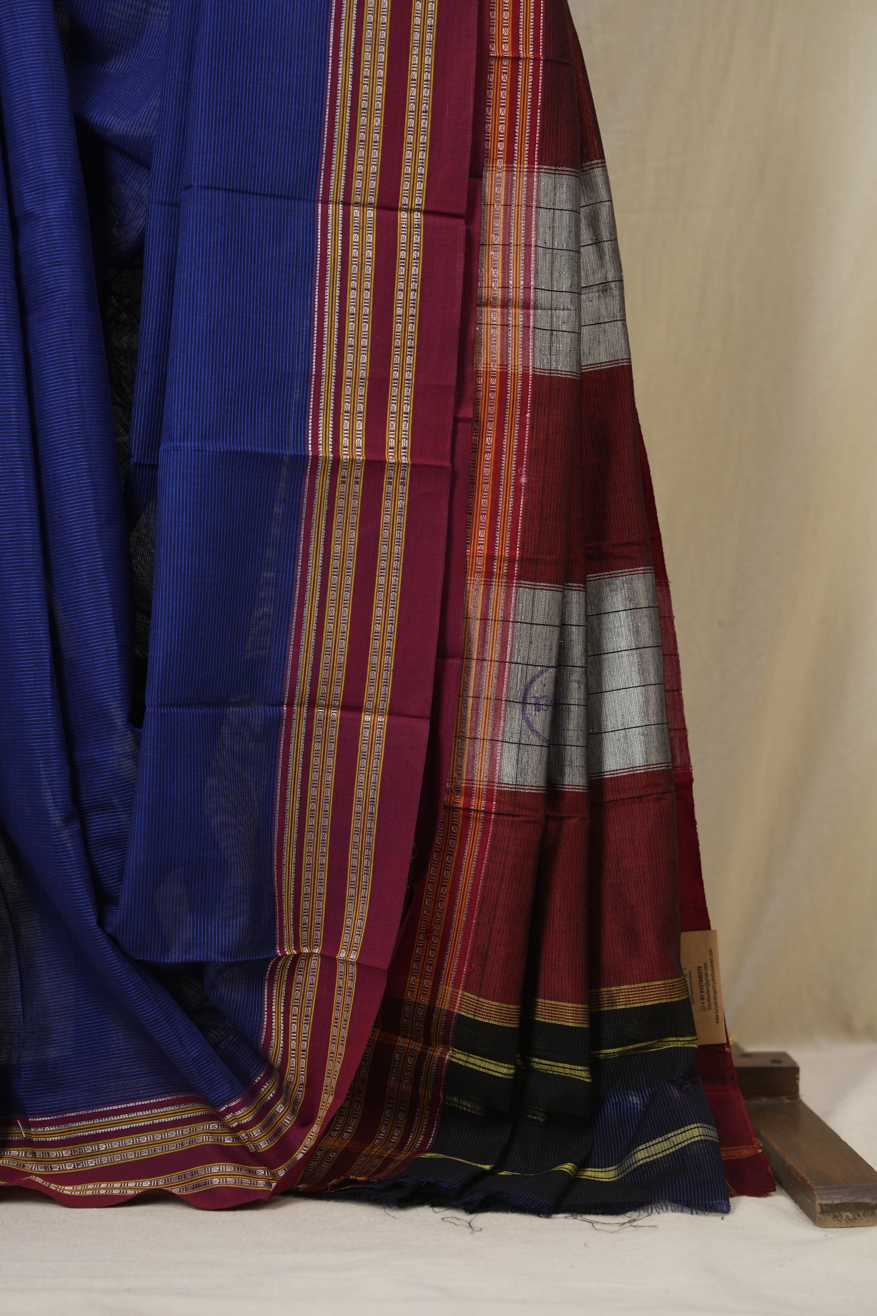 Blue Cotton Ilkal Saree - SRBCIS883