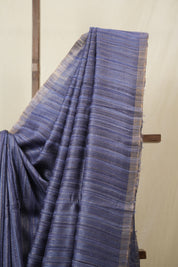 Blue Tussar Silk Saree - SRBTSS1796