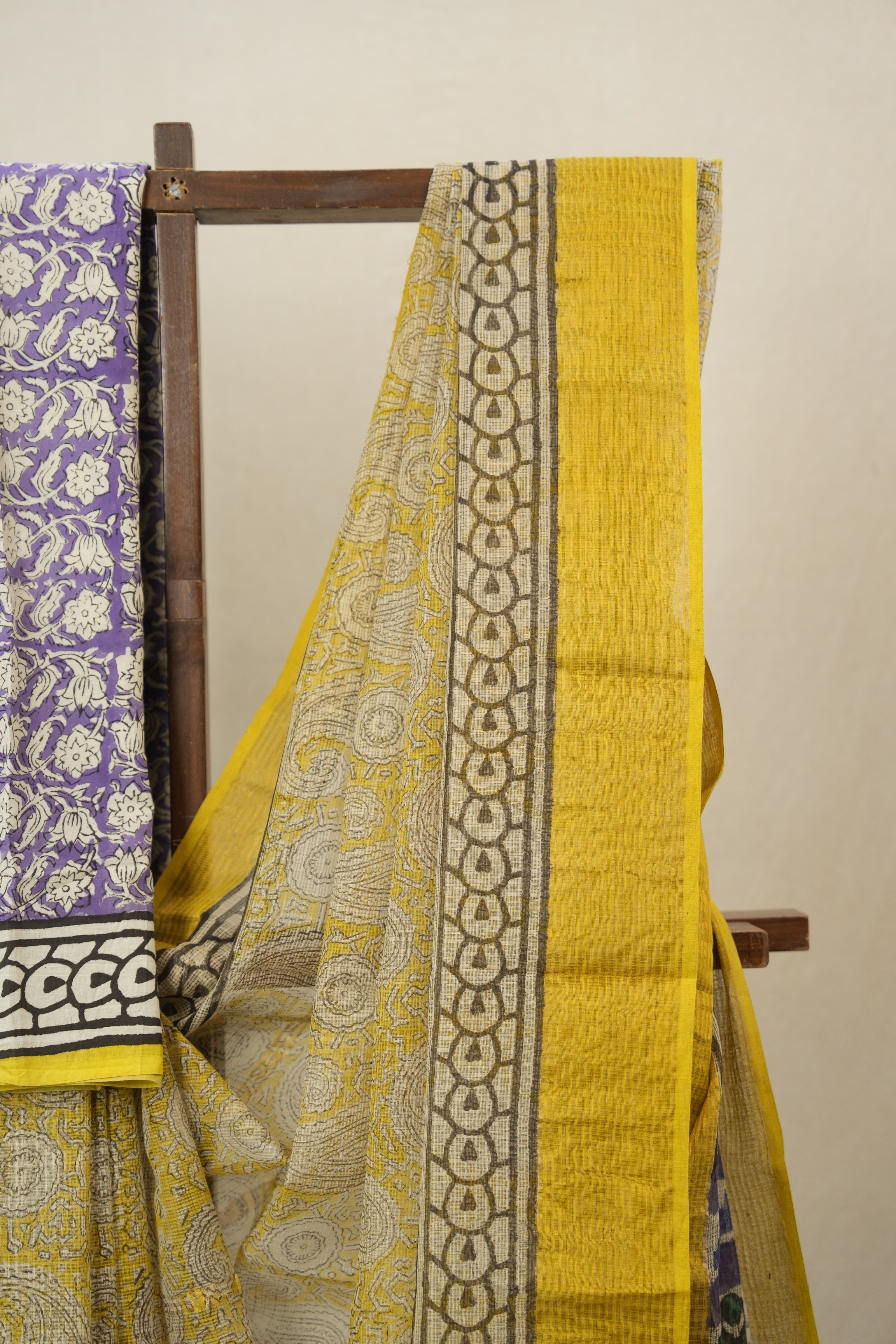 Yellow HBP Kota Doria Saree - SRYKDS243