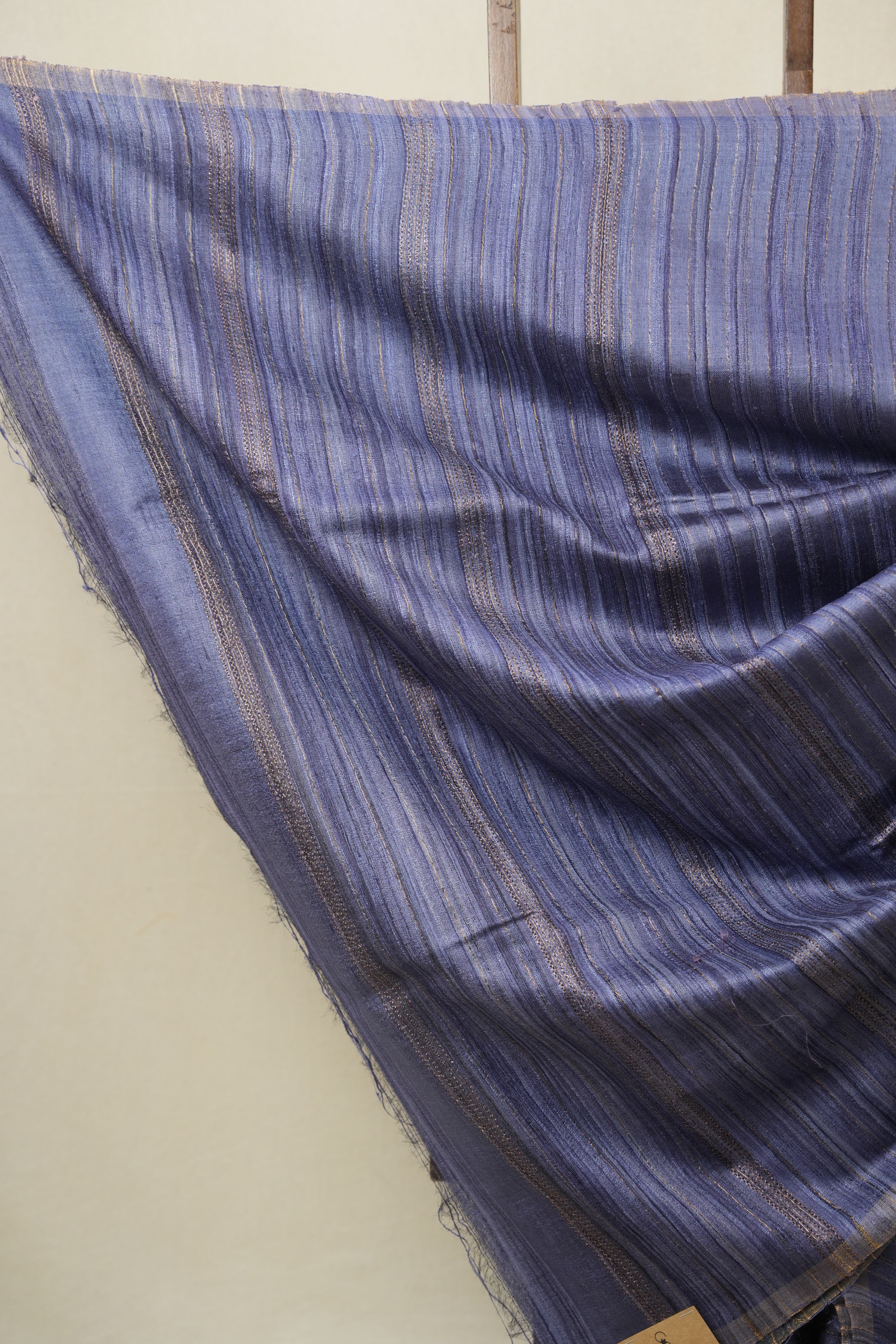 Blue Tussar Silk Saree - SRBTSS1796