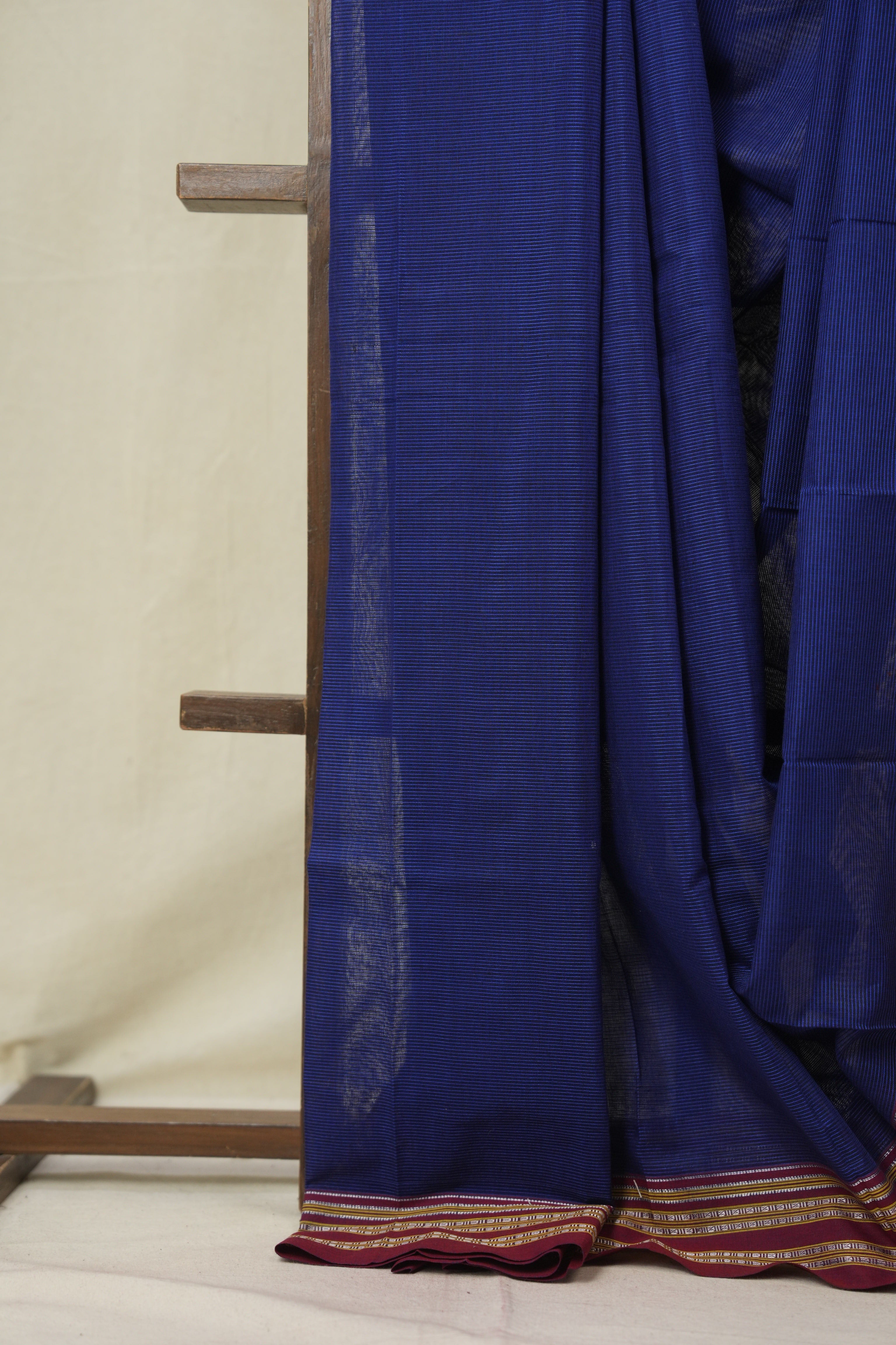 Blue Cotton Ilkal Saree - SRBCIS883