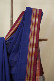 Blue Cotton Ilkal Saree - SRBCIS883