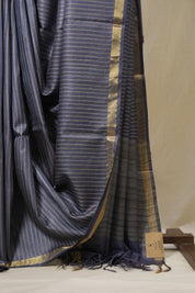 Purple Tussar Silk Saree - SRPTSS1798