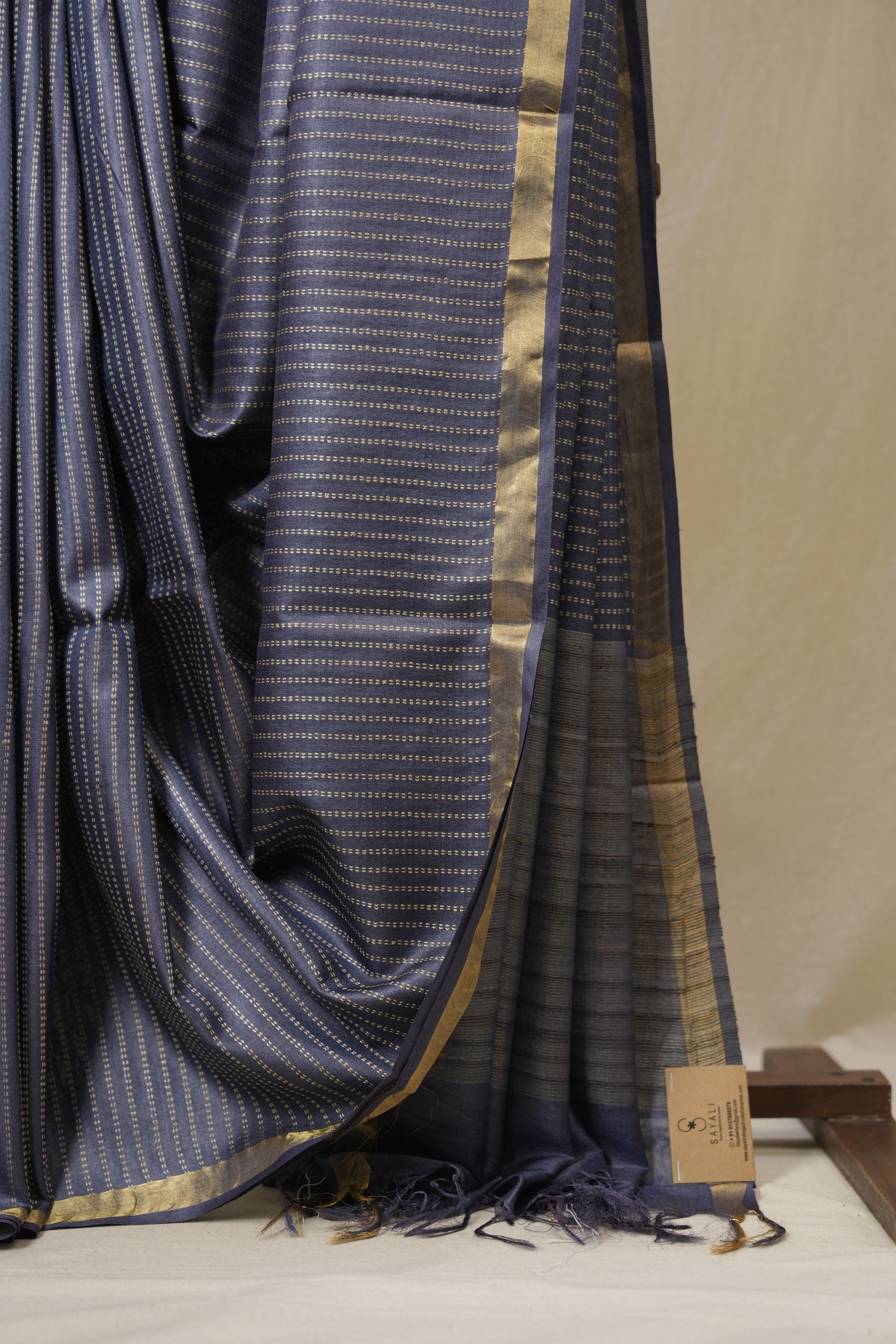 Purple Tussar Silk Saree - SRPTSS1798