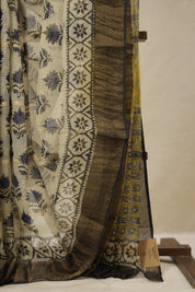 Cream HBP Kota Doria Saree - SRCKDS239