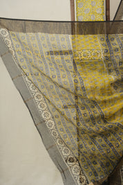 Cream HBP Kota Doria Saree - SRCKDS239
