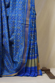 Blue Rajkot Patola Silk Saree (DEFECT) - SRBRPSS106-PI