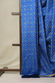 Blue Rajkot Patola Silk Saree (DEFECT) - SRBRPSS106-PI
