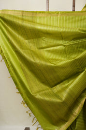 Green Tussar Silk Saree - SRGTSS1789