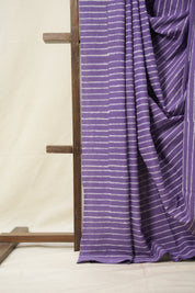 Purple n White HBP Cotton Saree - SRPWCS2876
