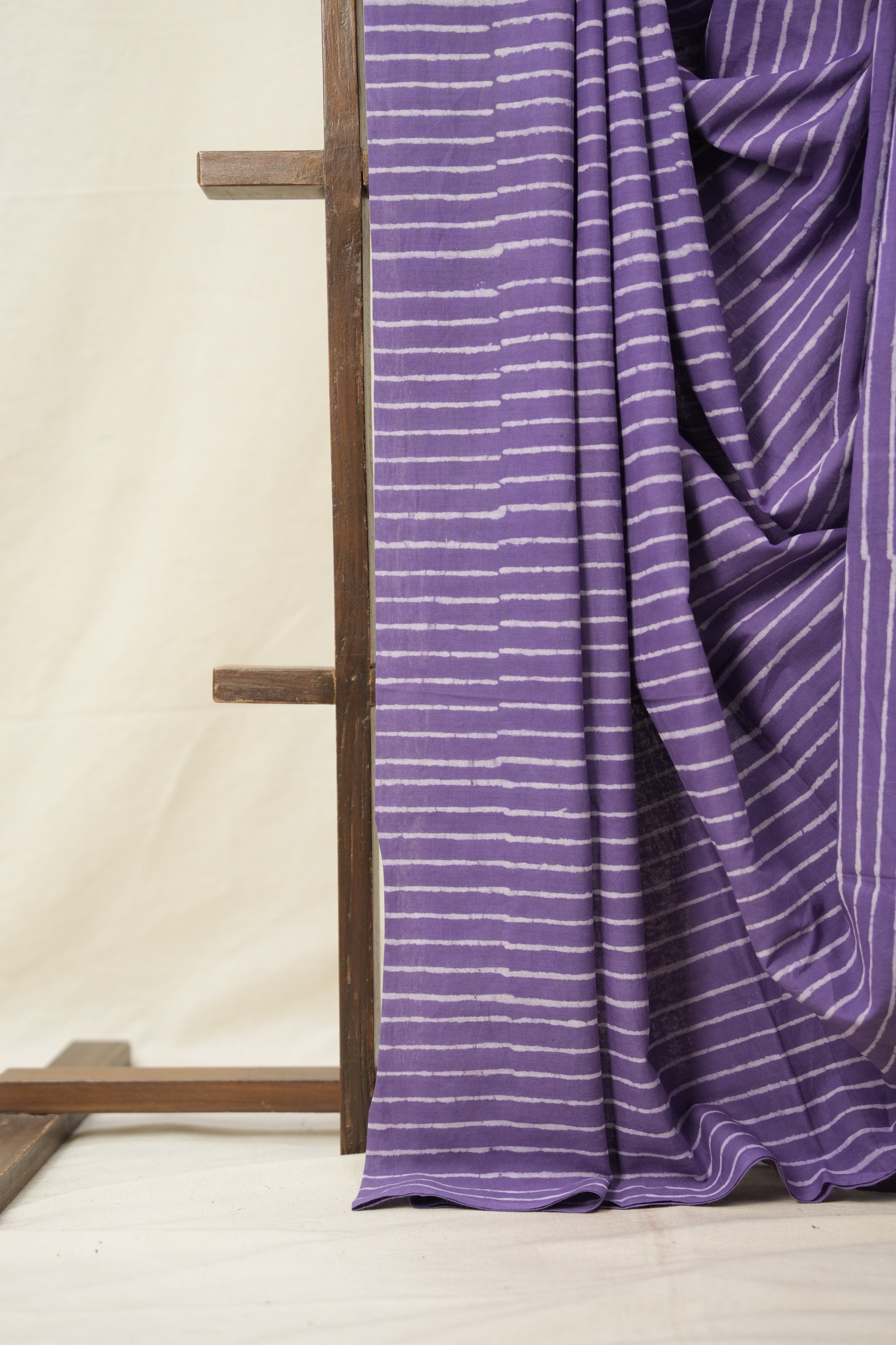 Purple n White HBP Cotton Saree - SRPWCS2876